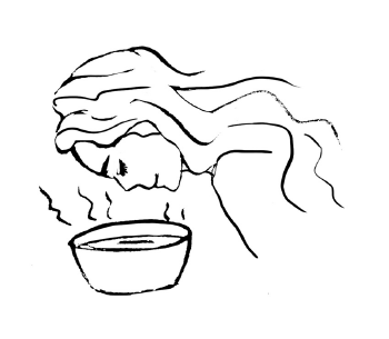 Faites un bain de vapeur pour désobstruer les pores et faciliter l'éliminations des points noirs et impuretés.