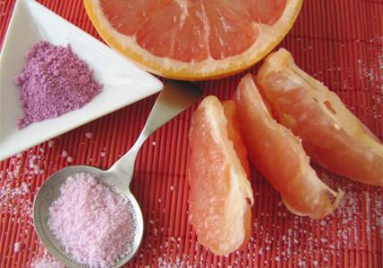 Recette Sels colorés pour le bain : Pamplemousse