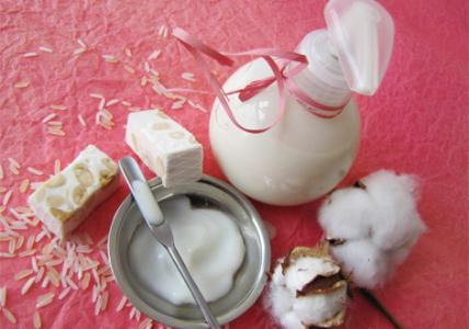 Recette Crème laiteuse pour le corps au Riz adoucissant