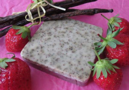 Recette Savon exfoliant Smoothie Fraise