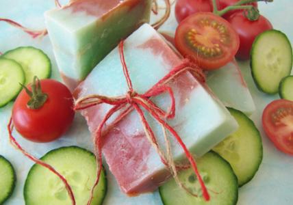 Recette Savon du potager Tomate & Concombre