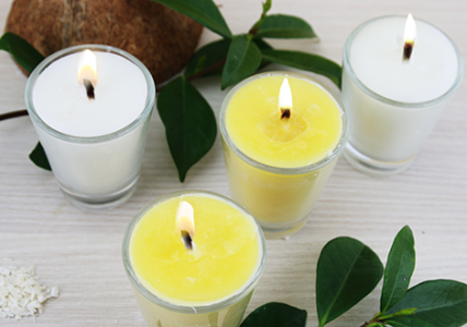 Bougies décoratives Fleur d'Oranger & Coco