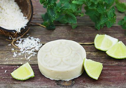 Recette Shampooing solide Coco, Menthe & Citron vert