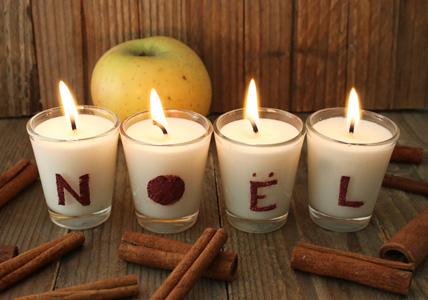 Recette maison bougie de noël senteur pomme au four