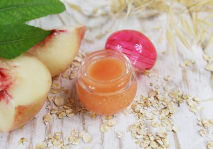 Recette Scrub soin des lèvres Avoine & Pêche