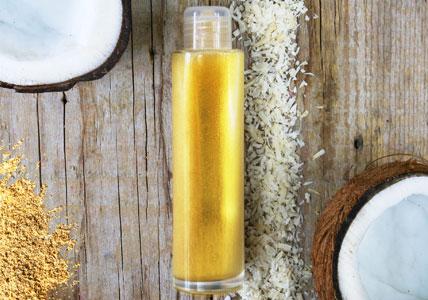 Recette Huile pailletée Délice de Coco