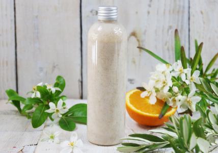 Recette Crème exfoliante corps Jojoba et Fleur d'oranger