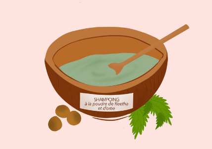 Shampooing à la poudre de Reetha & poudre d'Ortie