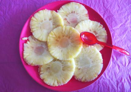 Recette Carpaccio d'Ananas au Miel et au Gingembre