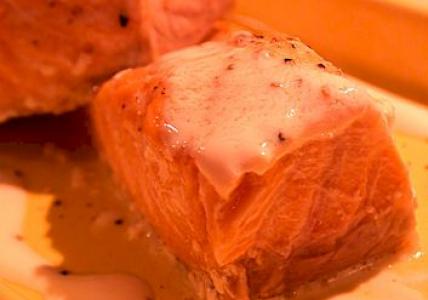 Recette Mi-cuit de Saumon aux huiles de Fenouil et Citron vert