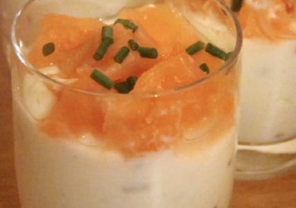 Recette Verrines de saumon à l’eau de fruit de citron