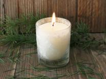 Bougie lumière en fête Sapin blanc