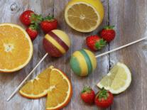 Sucettes de savon pomme & citron et fraise & orange