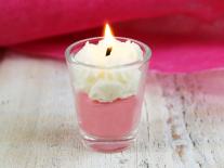 Bougie Chantilly sur coulis de Fraise
