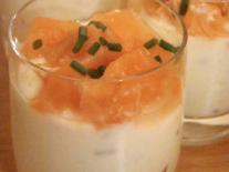 Verrines de saumon à l’eau de fruit de citron