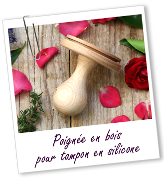 Poignée bois des tampons en silicone Aroma-Zone