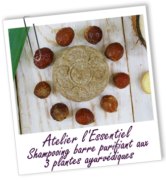 Atelier l'Essentiel - Shampooing barre purifiant aux 3 plantes ayurvédiques