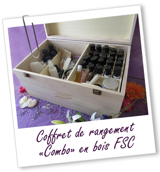 Coffret de rangement en bois Combo Aroma-Zone Coffret de rangement en bois Combo Aroma-Zone
