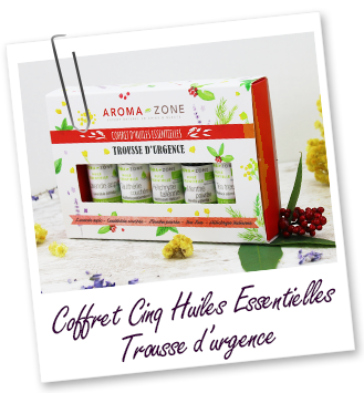 Coffret cinq huiles essentielles - Trousse d'Urgence