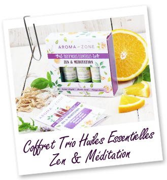Coffret trio d'huiles essentielles - Zen & Méditation Coffret trio d'huiles essentielles - Zen & Méditation