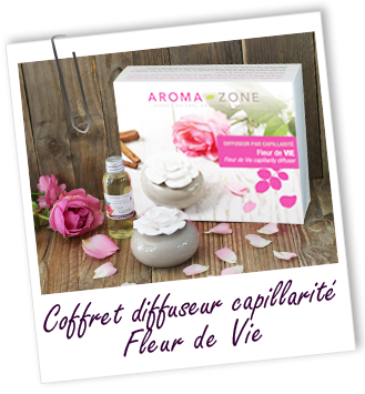 Coffret diffuseur capillarité Fleur de Vie Aroma-Zone