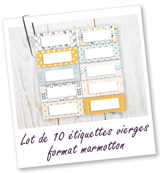 Lot de 10 étiquettes vierges format Marmotton Aroma-Zone