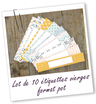 Lot de 10 étiquettes vierges format Pot Aroma-Zone
