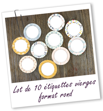 Lot de 10 étiquettes vierges format Rond Aroma-Zone