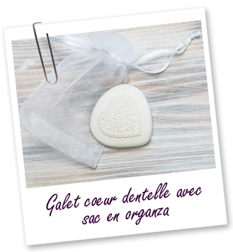 Galet coeur en dentelle Aroma-Zone