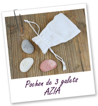 Pochon de 3 galets AZIA Aroma-Zone