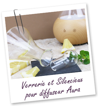 Verrerie et Silencieux pour diffuseur Aura Aroma-Zone