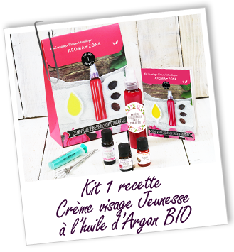 Coffret cosmétique maison Crème visage jeunesse à l'huile d'Argan BIO Aroma-Zone