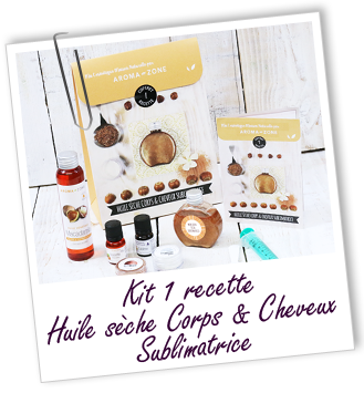 Coffret cosmétique maison Huile sèche corps & cheveux sublimatrice Aroma-Zone