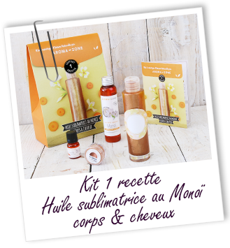 Coffret cosmétique maison Huile sublimatrice au Monoï Corps & Cheveux 