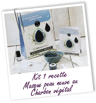 Coffret cosmétique maison Masque peau neuve au charbon végétal Aroma-Zone