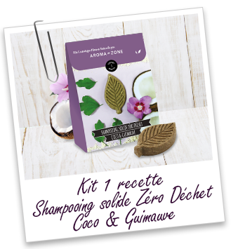 Coffret cosmétique maison Shampooing solide zéro déchet Coco & Guimauve Aroma-Zone