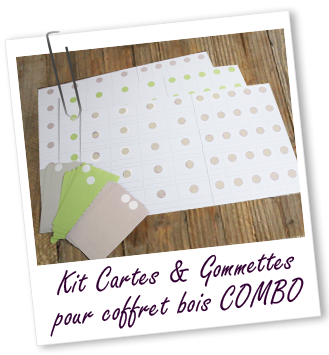 Kit cartes et gommettes pour coffret en bois COMBO Aroma-Zone