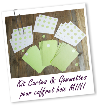 Kit cartes et gommettes pour coffret en bois MINI Aroma-Zone