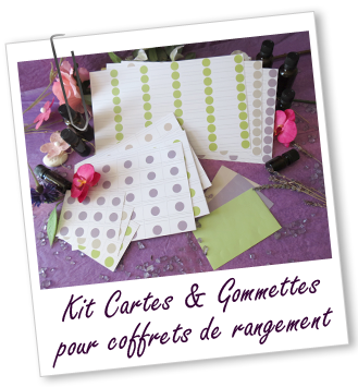 Kit cartes et gommettes pour coffret de rangement en bois Aroma-Zone