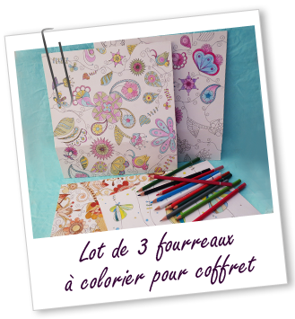 Lot de 3 fourreaux à colorier pour coffret Aroma-Zone