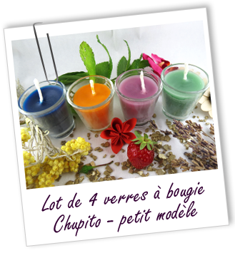 Lot de 4 verres à bougie Chupito - petit modèle Aroma-Zone