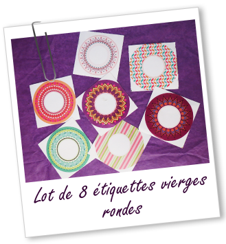 Lot de 8 étiquettes vierges rondes Aroma-Zone