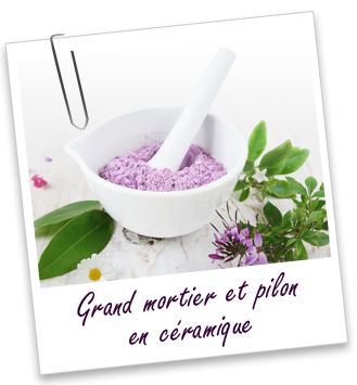 Grand mortier et pilon en céramique Aroma-Zone