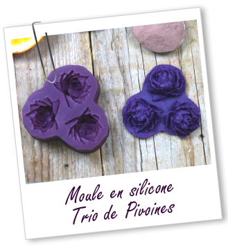 Moule en silicone Trio de pivoines Aroma-Zone
