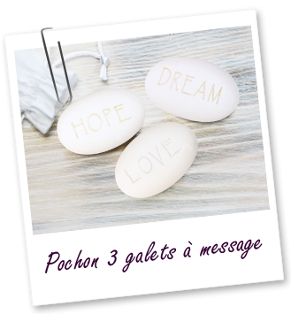 Pochon de 3 galets à message Aroma-Zone