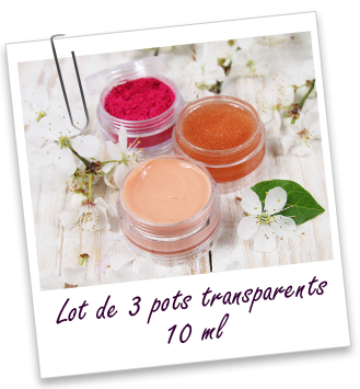 Petits pots en plastique transparent 10 ml (lot de 3) Aroma-Zone
