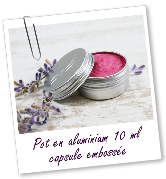 Pot en aluminium 10 ml avec capsule embossée Aroma-Zone