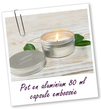Pot en aluminium 80 ml avec capsule embossée Aroma-Zone