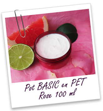 Pot PET recyclé 100 ml rose BASIC Aroma-Zone