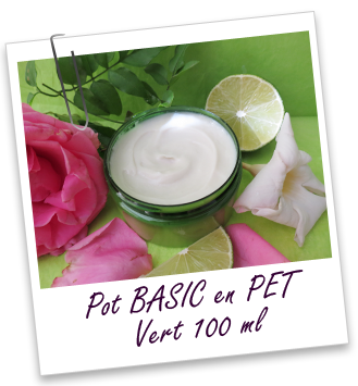 Pot PET recyclé 100 ml vert BASIC Aroma-Zone Pot PET recyclé 100 ml vert BASIC Aroma-Zone